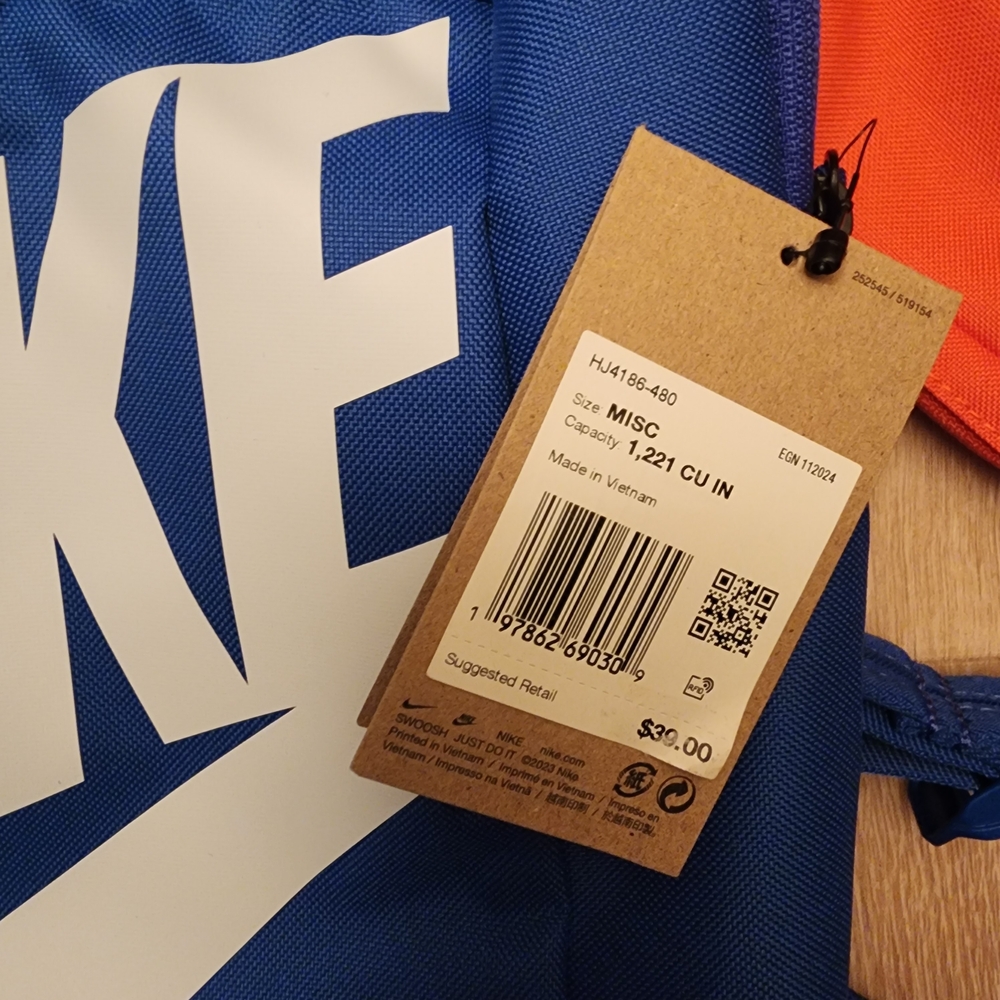 🆕 Nike Blue Backpack with Red Pouch - Picture 5 of 5